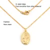 Pendant Necklaces Our Lady Virgen Mary Necklace Thin Choker For Women/Girls Gold Color Jewelry Rolo Cable Chain Collar