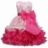 Kız elbise kızın zarif çiçek kızlar gelinlik prenses çocuklar için karnaval kostüm çocuk parti giyim