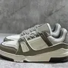 Designer Flat Sneaker Trainer Chaussures décontractées en denim en cuir blanc vert rouge lettre de mode plate-forme de mode pour hommes