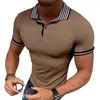 Camisas casuais masculinas Moda confortável Camisetas masculinas Tops Blusa respirável com botão decote club mistura de algodão para festas Músculo festivo