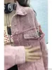 Women's Jackets 2023 Tassel Gray Denim Jacket Women Boyfriend Coat Long Sleeve Spring Loose Europe America Street Style Casual Coats