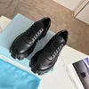 Monolith High quality Designer Running shoes Shiny leather Causal Shoes triangle printing Luxury Thick soled shoes Monolith Brushed leather loafers with box