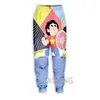 Pantalons pour hommes Fashion 3D Print Cartoons Steven Universe Pantalons de survêtement de sport décontractés Pantalons de jogging droits 02