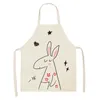 Barns enkla slag Small Animal Apron Cartoon Parent-Child Apron Kök Rengöring Barnrestaurang Anti Fouling Apron L230620