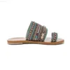 Kapcie kobiety buty letnie grecki styl boho folk-custom rzemieślnicze damskie padie płaskie kapcie swobodny oddychanie wygodne sandały na plaży L230717