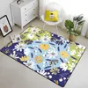 Tapis Dessin Animé Fleur Belle Peinture Tapis pour Salon Grand Tapis Noir Tapis Doux Décoration De La Maison Tapis Boho Tapis R230717