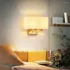 Wall Lamps Modern Cloth Lamp Bedroom Sconce E27 Bulb Atmosphere Decoration Lighting Fixtures Gold Black Metal