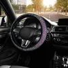 Steering Wheel Covers Diamond Cover Bling Crystal Rhinestones Universal Colorful Anti Slip Protector Car-styling Accessories