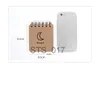 Notepads Notes Mini Pocket Spiral Notebook 70 Sheets Cute Moon Snow Blank Inner Page Diary Planner Notepad Memo Pad School Office Supply x0715