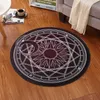 Mattor Witchcraft Supplies Printed Round Carpet Children's Living Room Mat golvmatta Yoga sovrumsstol Non Slip Mat Nyårsgåva R230717