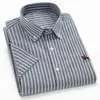 Camicie da uomo camicie da uomo manica corta oxford cotone senza tasca da ricamo a cavallo casual camicia per abbottonatura 6xl