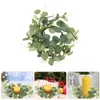 Decorative Flowers 2 Pcs Set Festival Wreath Christmas Candles Supply Lavender Decor Easter Accessory Household Wax