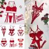 NXY Valentine's Day Lingerie Red Feather Fetiche Roupa íntima feminina sem censura Cadeia de sutiã de luxo Bilizna Intimate Sexy Langerie 230717