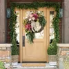 Decorative Flowers Spring Wreaths For Front Door 15.75 Inch Hydrangea Home Party Festival Wedding Decor Indoors Outdoors Walls