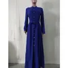 Etnik Giyim Kadın Ramazan Eid Kaftan Abaya Dubai Türkiye Müslüman Uzun Gömlek Elbise Mübarek İslami Abayas Kadınlar için.