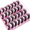 Cílios postiços finos fofos russo tira D Curl Mink Cílios coloridos cor natural 230617
