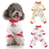 Hundkläder kläder mjuka söta husdjur jumpsuit pyjama för små hundar shih terrier pyjamas overalls valpkläder hem