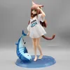 Anime Mangá 23 cm Meu gato é uma linda garota Anime Figura Kinako Figuras de ação Estatueta de ação Kawaii Cat Girl Estátua Pegando Decoração Pingente Modelo Brinquedos L230717