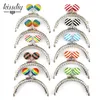 KISSDIY 10PCS 85CM Stripe Lollipop Bead Metal Purse Frame Bright and Glossy Silver Demi-cercle Sacs Kiss Fermoir Accessoire 230717