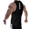 Regatas Masculinas Regatas Impressas Casual Masculina Camisa Sem Mangas Musculação Algodão Ginásio Roupas de Treino Fitness Stringer Singlet Masculino Colete de Verão 230715