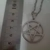 Подвесные ожерелья из нержавеющей стали язычника Wicca Перевернутая звездная колье Пентаграммы 22 '' Cross Chain