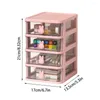 Storage Boxes Makeup Organizer For Vanity Cosmetic Case 4-Tier Clear Desktop Transparent Box With Cover Drawer