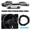 Capas de volante protetor universal antiderrapante envoltório respirável de fibra de carbono acessórios de estilo de carro