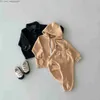 Kläder sätter Baby Casual Sportswear Children's Cotton Zip Hooded Jacket+Jogging Pants Suit 2 Pieces/Set Children's Casual Sportswear Z230717