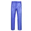 Mäns byxor Clear Blue Man Transparent PVC Trousers Waterproof Lossa Easy Drop Off 230715