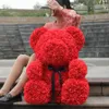 Factory Directly Sell Oversize 70CM Rose Bear Artificial Flowers For Mother's Day Valentines Girlfriend Gift Party Decoration235J