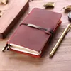 Diario di viaggio vintage tascabile ricaricabile per diario di scrittura in pelle fatto a mano per uomo donna regalo