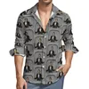 Chemises décontractées pour hommes Nicolas dans une Cage chemise automne drôle Nicholas imprimer homme Blouses amples à manches longues Design haut grande taille