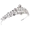 Haaraccessoires Vrouwen Kroon Strass Bruiloft Bruid Hoofdtooi Hoofdband Tiara's Metaal Miss Bridal L230704