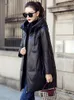 Femmes en cuir 2023 véritable veste femmes véritable peau de mouton manteaux femmes hiver tendance doudounes Long manteau dames pardessus femme