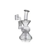 5.12inch Gourd Mini clear Glass Bongs water pipe 4 slots Hookahs Double hourglass shape design Beaker Features a 14mm banger US warehouse retail order free shipping