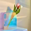 Objetos decorativos Figuritas Color del arco iris Jarrones de acrílico Contenedor floral Diseño de la tienda Banquete de boda Decoración de la oficina en el hogar 230715