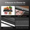 Vacuum Sealer Machine, -60Kpa Automatic Vacuum Air Sealing System, Dry & Moist Food Preservation Modes With Water Slot, Built-in Cutter Starter Kit