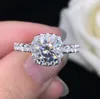 حلقات الكتلة حساسة PT950 حلقة 0.5/1/2CT 5.0-8.0 مم قطع D VVS1 Moissanite اختبار إيجابي المجوهرات الجميلة البلاتين 950 اقتراح