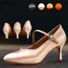 Dance Shoes Women's Elegant Ballroom Party Modern Latin Dance Shoes Satin Prom Social Waltz Tango Dancing Heels Closed Toe Salsa Shoes 230715