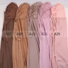 Hijabs mulheres muçulmanas chiffon hijab com gorro instantâneo chiffon hijabs xale sem alfinetes cabeça cachecol cachecol capa de cabeça 230717