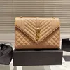 Luxe tas designer tassen Schoudertassen Handtassen Leer Mode Klassiek Envelop Kettingtas Goud Zilver Teken Y Letter Dames caviar crossbody zwarte portemonnee klep Alligator