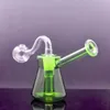 En yeni pyrex kalın cam fıskiye su borusu mini nargile filtre yağ brülör bong boruları taşınabilir kuru bitki tütün kül yakalayıcı bong