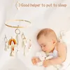 Gift Sets Baby Wooden Bed Bell Cartoon Rainbow Pendant Hanging Rattle Toy Hanger Crib Mobile Bed Bell Wood Toy Holder Arm Bracket Kid Gift 230717