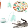 ألعاب Cat Atuban التفاعلية Cat Toys 2-in-1 Cat Feather Toy Toy Ambush Feather Hity Toy Toy Toy To Cat Exercise Catcher مطاردة الصيد 230715