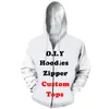 Men's Hoodies Sweatshirts CJLM DIY Custom Design Mens Womens Clothing 3D Print Zipper Sweatshirt Hoodies Drop Wholesalers Suppliers Drop Shipper 230715