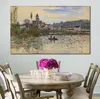 Fine Art Canvas Painting La Seine à Vetheuil 1879 Reproduction artisanale de Claude Monet Home Decor