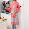 Fashion Women Kitchen Apron Long Sleeve Apron Cooking Baking Restaurant Workwear Waterproof Household Cleaning Tools BBQ Bib L230620