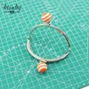 KISSDIY 10PCS 85CM Stripe Lollipop Bead Metal Purse Frame Bright and Glossy Silver Demi-cercle Sacs Kiss Fermoir Accessoire 230717