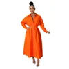 Casual Dresses Pink Shirt Dress Long Sleeve Button Up Front Chiffon Shirtdress Women Turn-down Collar Oversized Loose Blouse