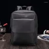 Mochila estilo coreano bolsas de ombro masculinas retrô café couro PU 13" mochilas para laptop bolsa de viagem mochila masculina 2023